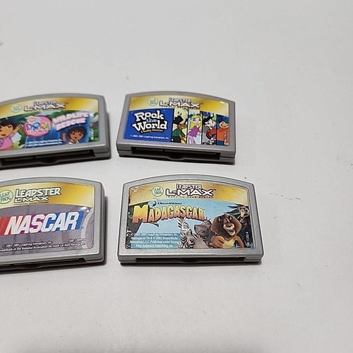 Lot Of 6 Leapster L-Max Learning Game Cartridges Dora SpongeBob NASCAR Madagasca - Picture 4 of 5