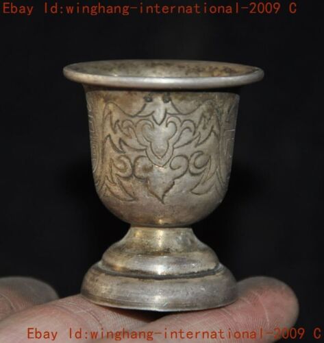 25g China pure silver animal bat text Wine vessel Wineware  goblet wineglass cup - Picture 1 of 7