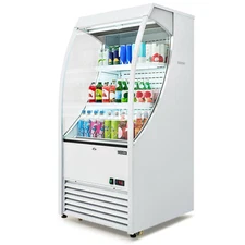 27" Open Air Curtain Merchandiser Display Cooler Beverage Refrigerator