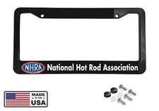 National Hot Rod Association NHRA V8 Turbo Drag Race Car License Plate Frame