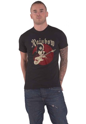 Rainbow T Shirt Blackmores Night Band Logo new Official Mens Black