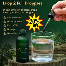 Stem Cell Collagen Peptide Oral Drops Natural Advanced Body Care Liquids