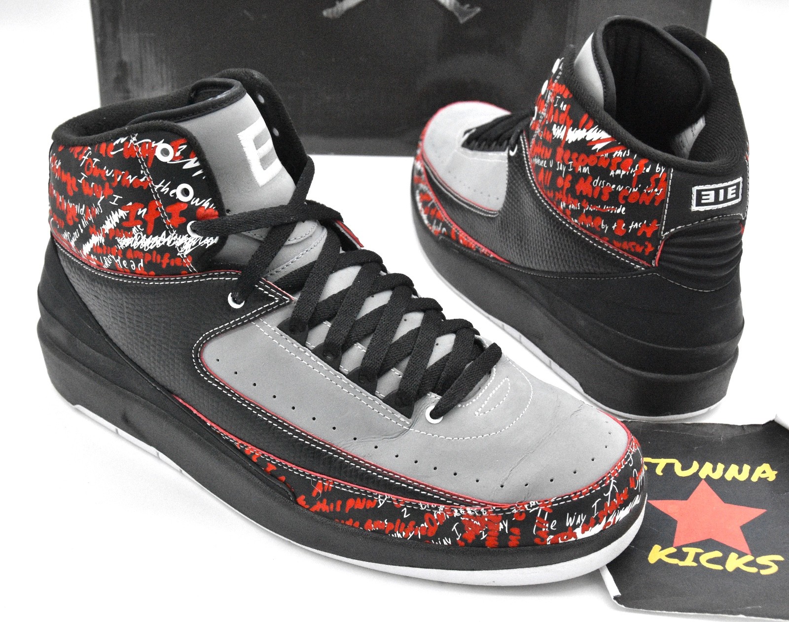 1of313 PROMO🦄 2008 Air Jordan 2 EMINEM SAMPLE size 13 RARE unc bred kaws travis image 5