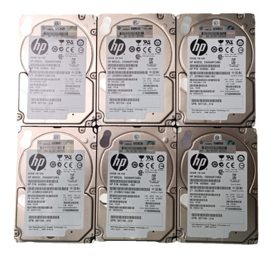 LOT OF 6 HP EG0600FCVBK 693569-003 600GB 2.5'' SAS HDD sku6277 TESTED 100% HEALTH