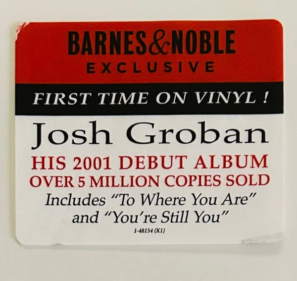 New: JOSH GROBAN - Josh Groban Barnes & Noble Exclusive First On Vinyl LP — 第 2/3 张图片