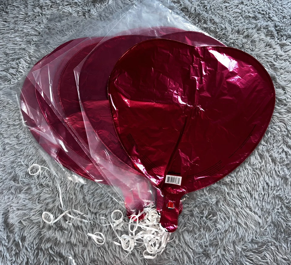 ENORMES 30 piezas Globos de Lámina Grandes Corazón Rosa Oscuro Aniversario, Compromiso, Amor Foto 2 de 4