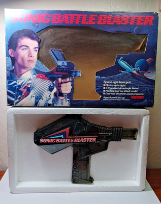 Sonic Battle Blaster Kusan Sci-fi Toy Gun 1980s Vintage + ORG BOX As is RRGSH1