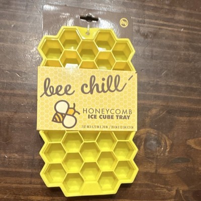 Evriholder Honeycomb Bee Ice Cube Tray Yellow Silicone Dishwasher Safe