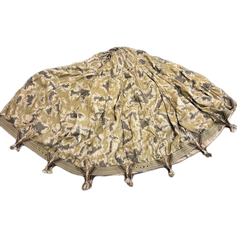 Rare US Military Experimental Camo Cargo Deployment Parachute 1950s 