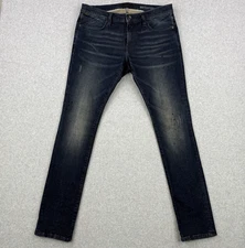 John Varvatos Jeans Mens 32x32 Dark Wash Matchstick Slim Skinny Stretch Denim