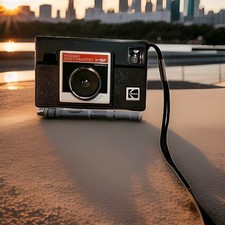 Vintage Kodak Instamatic X-15F Film Camera Black Made in USA Retro 126 Camera