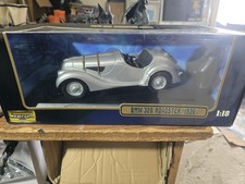 BMW 328 Roadster Silver 1936 1/18 Ricko 32105! Missing windshield!