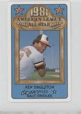 1981 Perma-Graphics/Topps Credit Cards All-Stars Ken Singleton #150-ASA8117