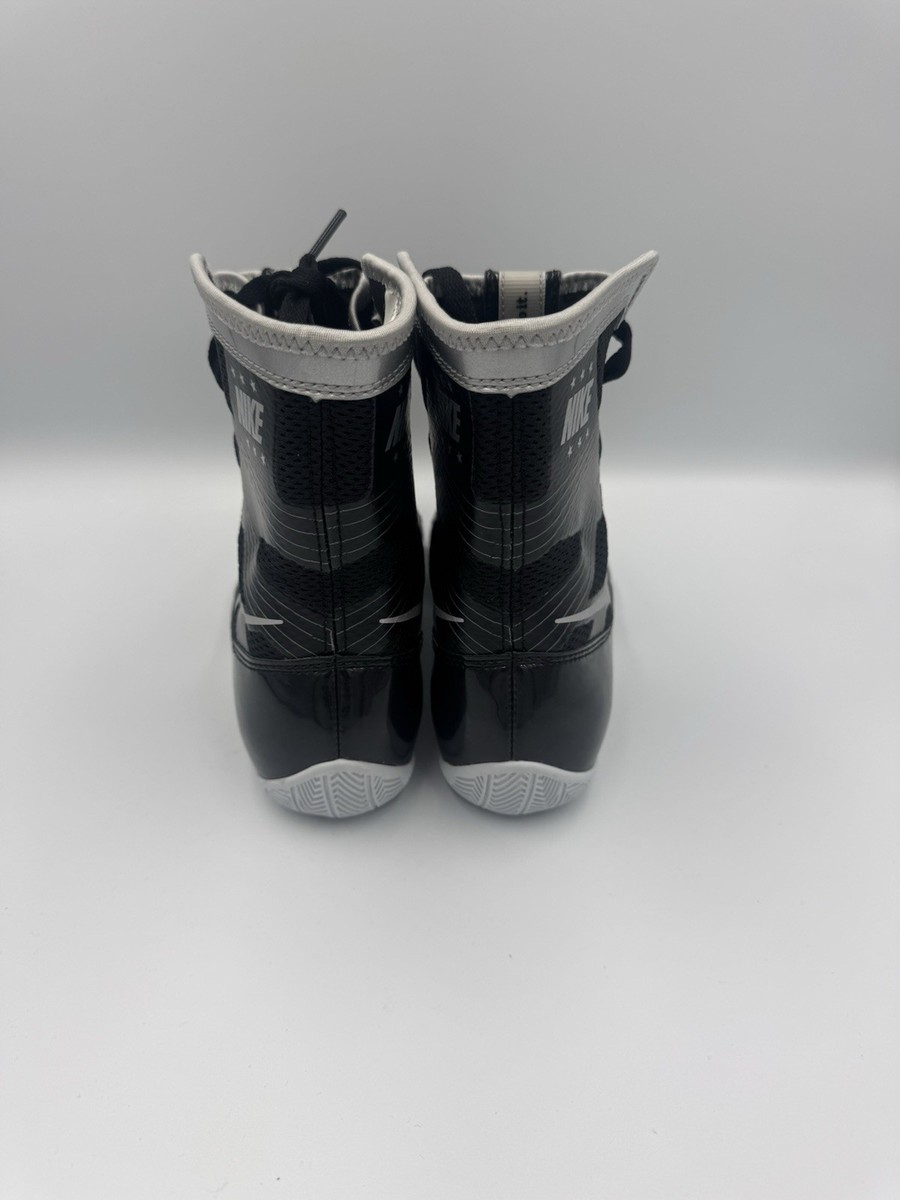 Nike Pacquiao HyperKO Black/Silver Boxing Boots Mens Size 4.5 /6W