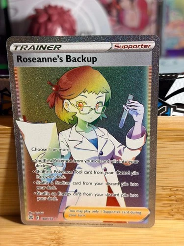 ROSEANNE'S BACKUP 180/172 Brilliant Stars Rare Rainbow Pokemon TCG Near Mint