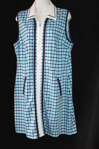 Kinona XL Prepped To Par Golf Mediterranean Check Dress