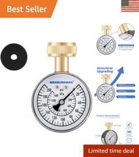 Portable 4x3x2 Inch Water Pressure Gauge With 34-inch Hose Thread For Home Use Portable 4x3x2 Inch Water Pressure Gauge With 34-inch Hose Thread For Home Use