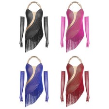 Womens Jumpsuit Party Dancewear Irregular Bodysuit Tango Leotard Costume Dance