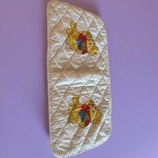 Disney Winnie The Pooh White Quilted Bassinet Comforter Changing Pad Cover -
