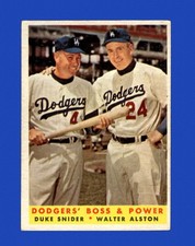1958 Topps Set-Break #314 Dodgers' Boss & Power EX-EXMINT *GMCARDS*