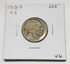 1913-S Buffalo Nickel | VG | Nickel 5 cents | Type 2 T2 | San Francisco