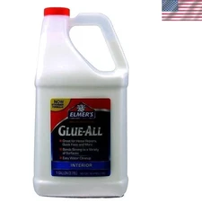 White Multi-Purpose Glue-All, 128oz - Non-Toxic Bonding for Crafting & Repairs