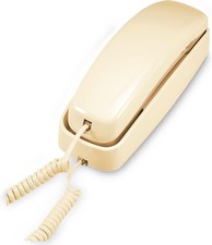 AT T 210 Basic Trimline Corded Phone Single Line No AC Power Required Beige