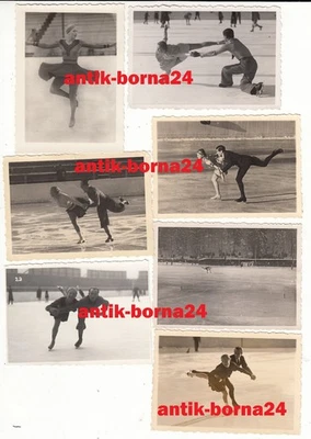 7x Fotos Olympia 1936 Garmisch Partenkirchen Olympiade Eiskunstlaufen #213 - Bild 1 von 2