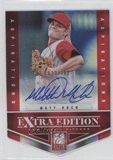 2012 Elite Extra Edition Aspirations Die-Cut Signatures /100 Matt Koch Auto 4l3