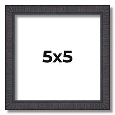 5x5 Frame Brown Picture Frame Modern Photo Frame UV Acrylic, Acid Free no Mat