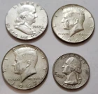 Lot of 4 • 1963 Franklin • 1967 & 1968‑D Kennedy • 1963‑D Quarter • X51