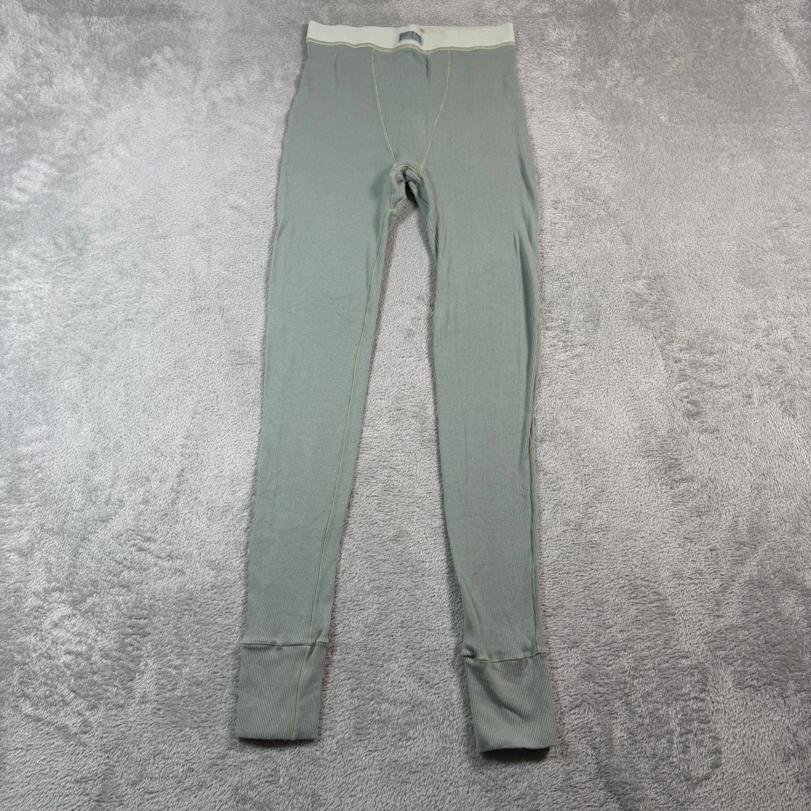SKIMS Cotton Rib Legging Women Small Sage Green Thermal Base Layer Loungewear