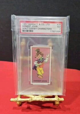 1957 BARRATT & CO LTD. WALT DISNEY CHARACTERS HONEST JOHN #26 PSA 7 Near MINT