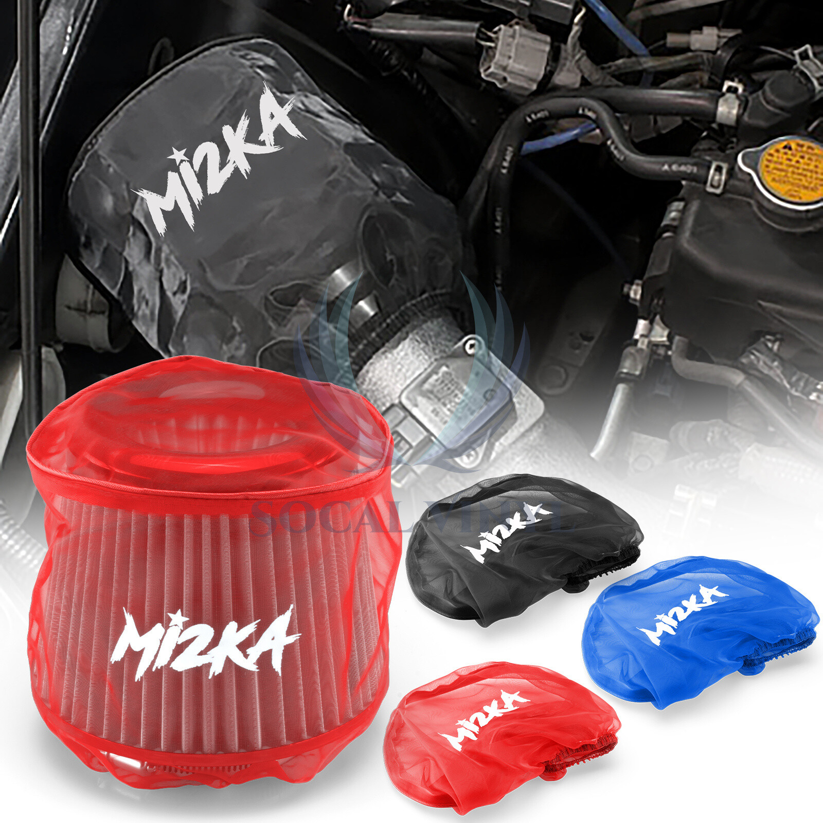 Engine Cold Air Intake Pre Filter Conical Cover Water Repellent Water Guard Mesh
