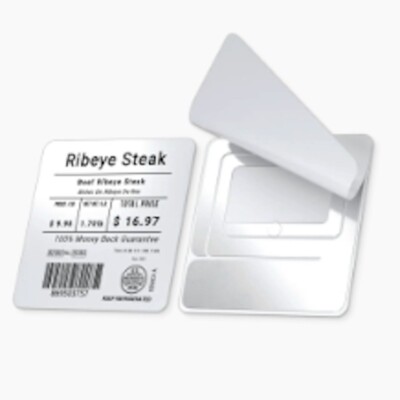  2,000 RF Checkpoint  System Compatible, Freezer Meat / Microwave Label 4x4cm 