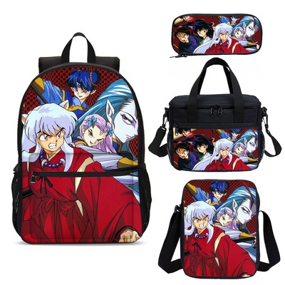 Inuyasha School Backpack for Boys Girls Laptop Bag Sports Traveling Daypack 14.5125 in Inuyasha School Backpack for Boys Girls Laptop Bag Sports Traveling Daypack 14.5125 in