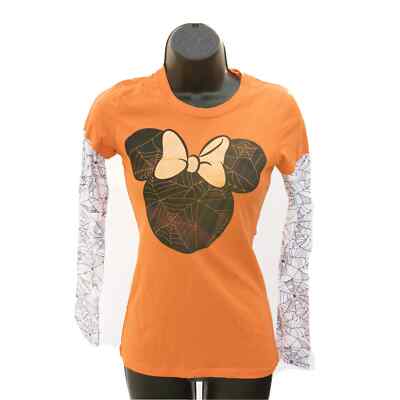 Disney Minnie Mouse Spiderwebs Halloween Shirt Juniors S 3-5 Women's CH 3-5