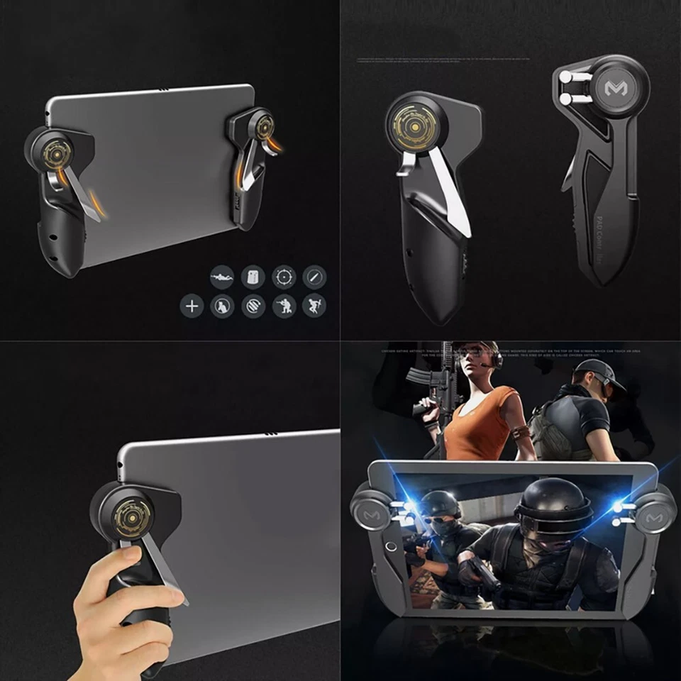 Fit iPad Tablet Mobile Phone PUBG Game Handle Controller Six Finger Game Trigger - Image 2 of 4