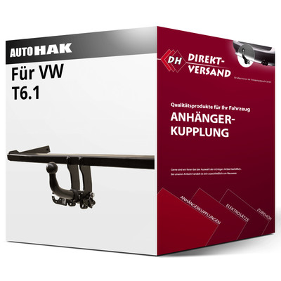 Für VW T6.1 Kasten / Bus (Auto Hak) Anhängerkupplung horizontal abnehmbar neu