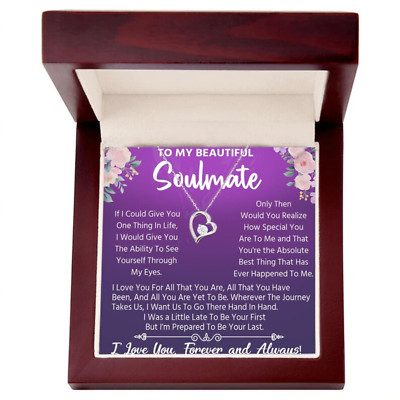 To My Soulmate Necklace Gift, Anniversary Gift For Her, Sentimental Gifts
