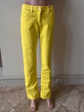 Vintage Roberto Cavalli Yellow Jeans, Size 44