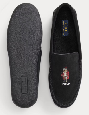 9 Ralph Lauren Polo IN BOX Brennan Bear Men Slippers Shoes Suede
