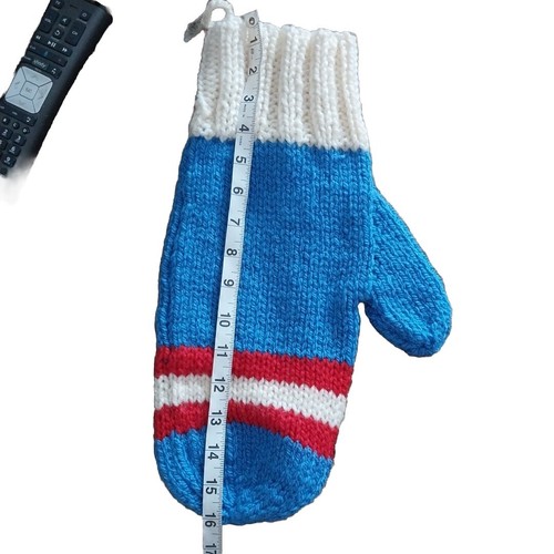XLChristmas Stocking Mitten Handmade Knit Retro 16" For Boy Dad Husband Vtg - Picture 16 of 20