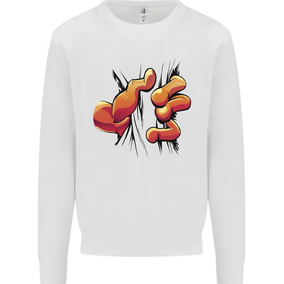 Frosch Hand Scrunching Material Kinder Sweatshirt Pullover