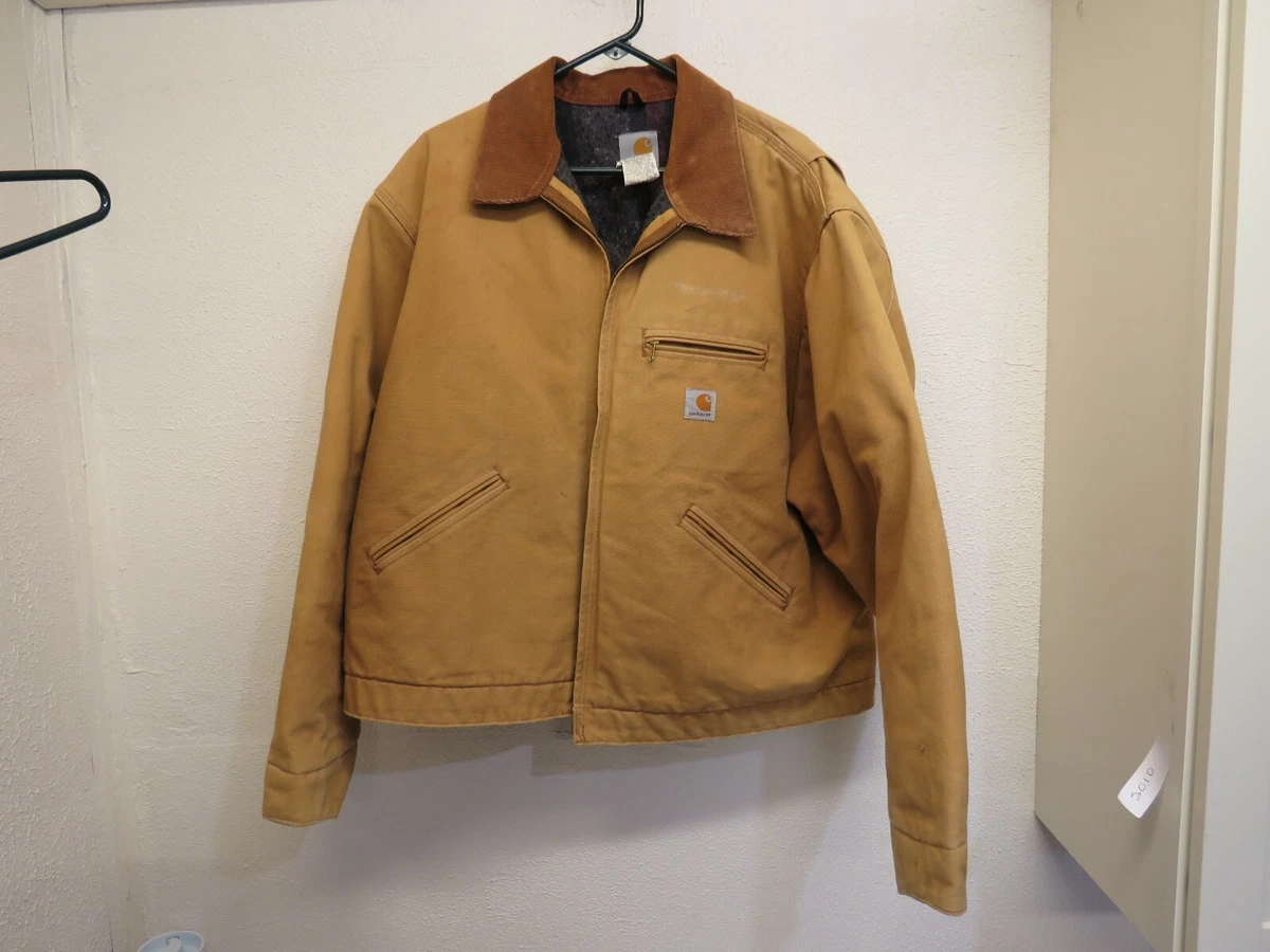 Vintage 90s Carhartt 6BLJ Detroit Blanket Lined Work Jacket Union Made in USA 52