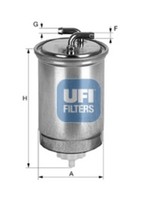 UFI Kraftstofffilter Passend FüR Honda Accord VII Tourer