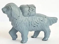 Antique Cast Iron Figural Dog Piggy Coin Bank St. Bernard Dog by A.C. Williams 