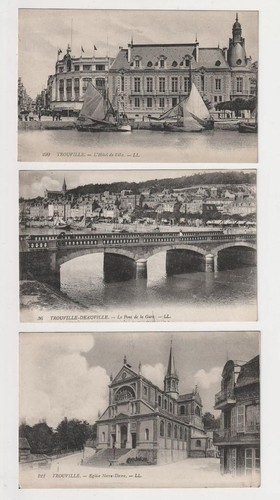 Trouville x 9 Postkarten. Normandie, Frankreich. Inc Boote etc. - Bild 2 von 7