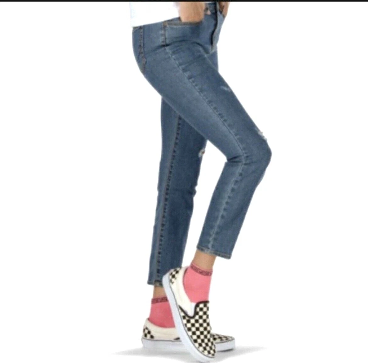 Vans high top waisted jeans