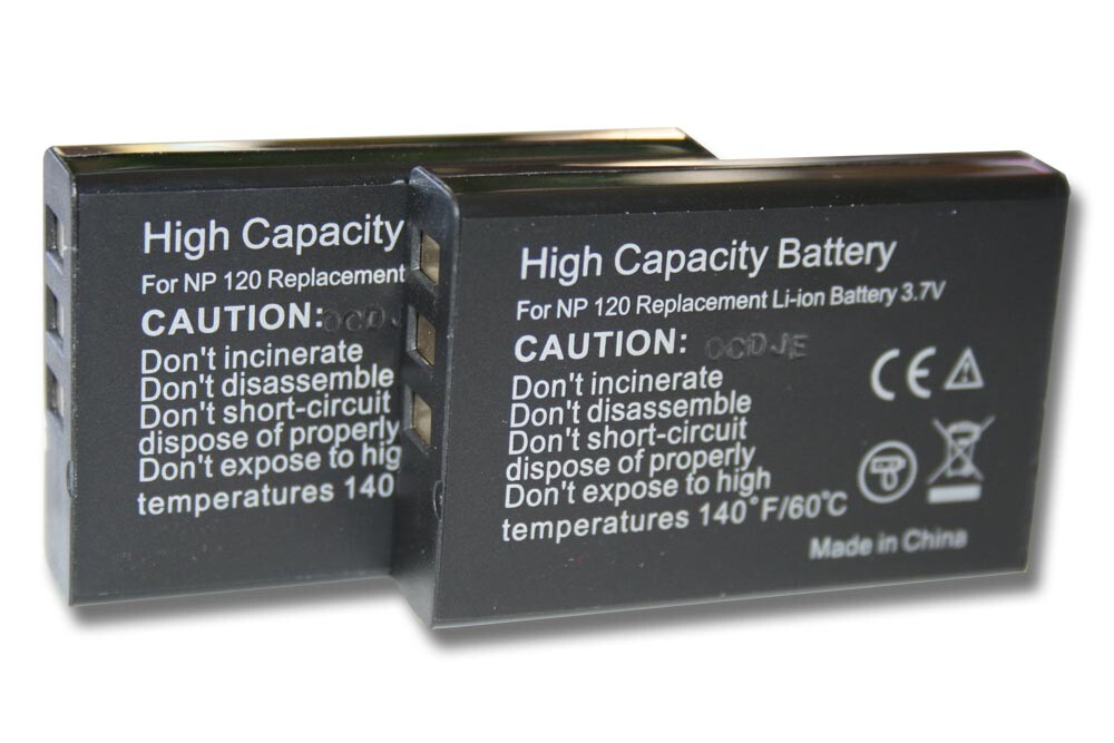 2x Battery for Kyocera Yashica Contax TVS TVS DIGITAL 1600mAh